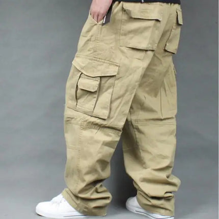 Wide Leg Hip Hop Pants Men Loose Outdoor Cotton Harem Trousers Cargo Pants Loose Baggy Trouser Streetwear  Joggers Pant