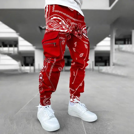 Hip Hop Printing Pants Men Trousers Fashion Streetwear Sweatpants for Men Joggers High Street Loose Cargo Pants Men