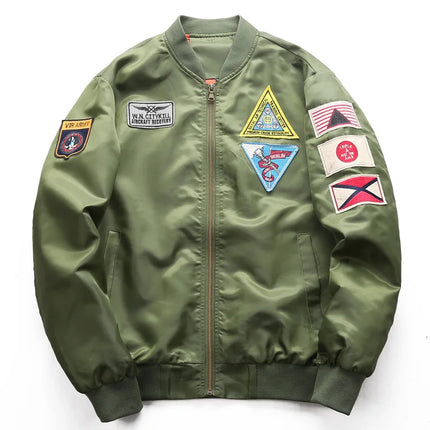 DIMUSI Bomber Jacket Mens Ma-1 Flight Jacket Pilot Air Force Male Ma1 Army Green Military motorcycle Jacket and Coats 6XL,TA039