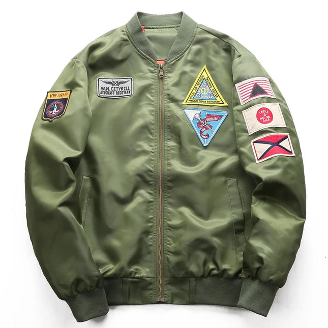 DIMUSI Bomberjacke Herren Ma-1 Fliegerjacke Pilot Air Force Herren Ma1 Armeegrün Militär Motorradjacke und Mäntel 6XL,TA039