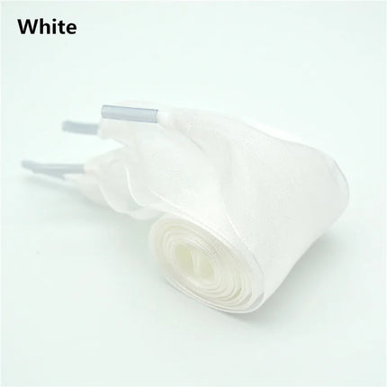 4 cm Width Organza Shoelaces DE Training Shoes Beautiful Chiffon Transparent Lace Widened Leisure Sports Shoes Laces DIY Decorat