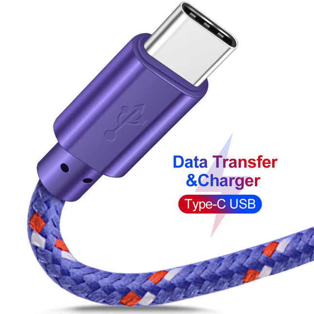 OLAF Nylon geflochtenes USB Typ C Kabel 1M 2M 3M Daten-Sync Schnelllade-USB-C-Kabel für Samsung S9 S10 Xiaomi mi9 mi8 Huawei Typ-C