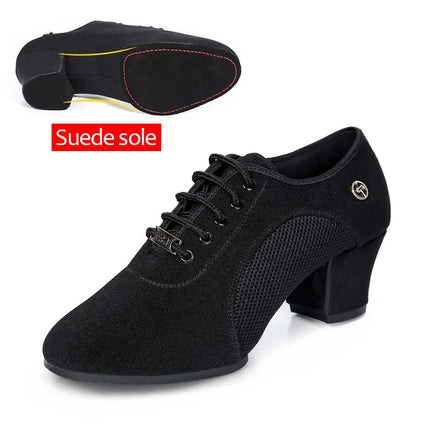 Latin Dance Shoes Woman Salsa Ballroom Dancing Shoes Women Practice Dance Shoes Middle Heel Ladies Modern Jazz Dance Sneakers