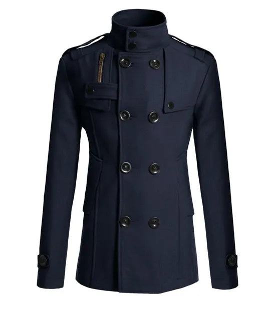 Abrigo largo de lana para hombre, novedad de 2026, traje cortavientos de lana para hombre, abrigo de lana exterior para hombre, ropa informal de marca para hombre