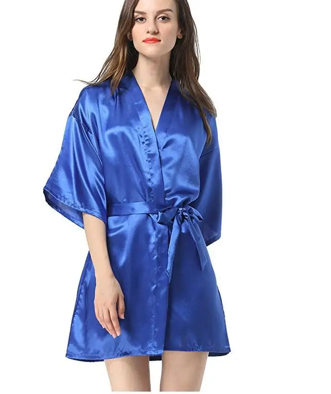 Neue schwarze chinesische Damen-Bademantel aus Kunstseide, heißer Verkauf, Kimono, Yukata, Bademantel, einfarbige Nachtwäsche S M L XL XXL NB032
