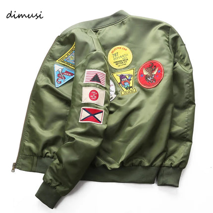 DIMUSI Bomber Jacket Mens Ma-1 Flight Jacket Pilot Air Force Male Ma1 Army Green Military motorcycle Jacket and Coats 6XL,TA039
