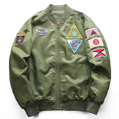 DIMUSI Bomber Jacket Mens Ma-1 Flight Jacket Pilot Air Force Male Ma1 Army Green Military motorcycle Jacket and Coats 6XL,TA039
