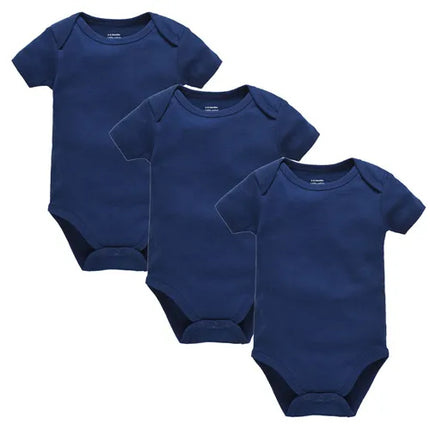 Kavkas 3PCS 5PCS Baby Boys Girls Clothes Solid White Short Sleeve Cotton Baby Bodysuits body bebe 0-24 months Newborn Jumpsuit