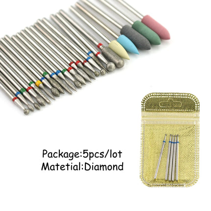 18 Types Nail Rotary Drill Bits Diamond Milling Cutters for Manicure Nail Art Set Silicon Cutters Pedicure Machine Accessories