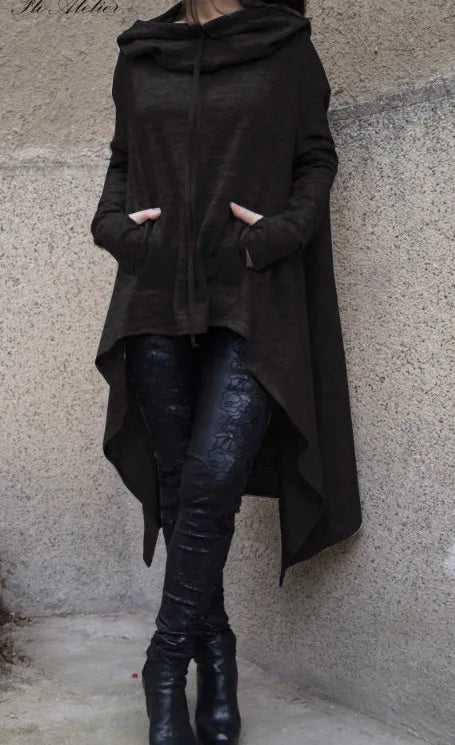 Fashion Trends New European and N Pure Color Long Hoodie - product image 2