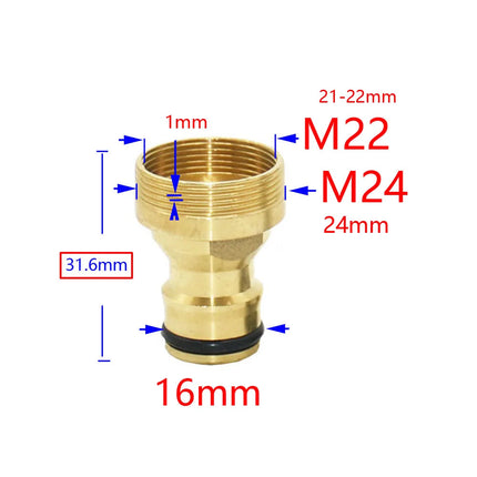 1/2 3/4 5/8 1" Thread Quick Connector Brass Garden Watering Adapter Drip Irrigation Copper Hose Quick Connector Fittings 1 Pcs