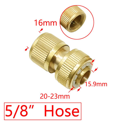 1/2 3/4 5/8 1" Thread Quick Connector Brass Garden Watering Adapter Drip Irrigation Copper Hose Quick Connector Fittings 1 Pcs