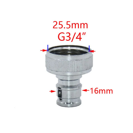 1/2 3/4 5/8 1" Thread Quick Connector Brass Garden Watering Adapter Drip Irrigation Copper Hose Quick Connector Fittings 1 Pcs