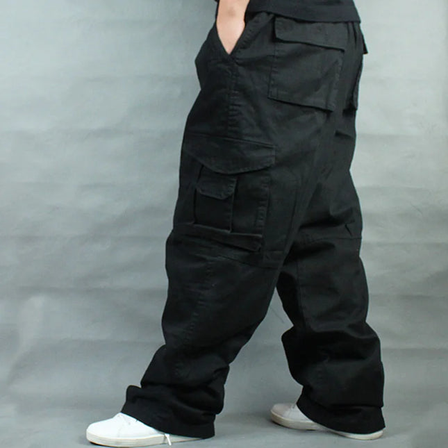 Weite Hosen Hip Hop Hose Herren Locker Outdoor Baumwolle Haremshose Cargohose Lockere Baggy Hose Streetwear Jogginghose
