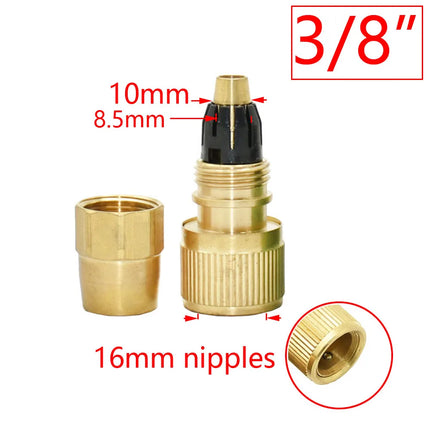 1/2 3/4 5/8 1" Thread Quick Connector Brass Garden Watering Adapter Drip Irrigation Copper Hose Quick Connector Fittings 1 Pcs
