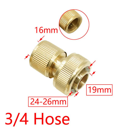 1/2 3/4 5/8 1" Thread Quick Connector Brass Garden Watering Adapter Drip Irrigation Copper Hose Quick Connector Fittings 1 Pcs