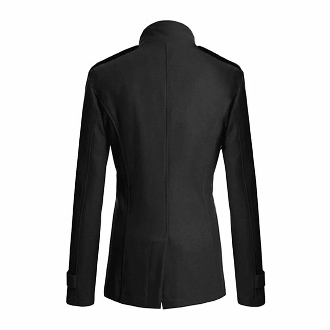 Abrigo largo de lana para hombre, novedad de 2026, traje cortavientos de lana para hombre, abrigo de lana exterior para hombre, ropa informal de marca para hombre