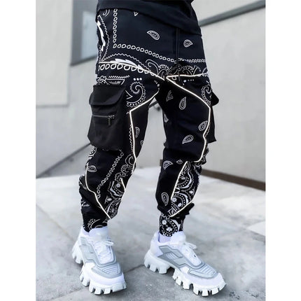 Hip Hop Printing Pants Men Trousers Fashion Streetwear Sweatpants for Men Joggers High Street Loose Cargo Pants Men