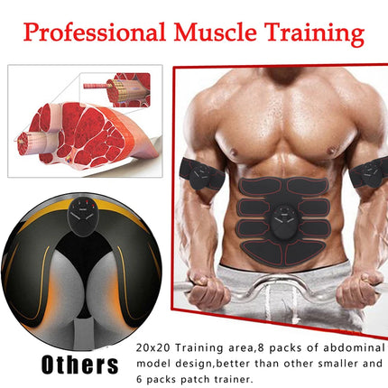 Electric Muscle Stimulator Wireless Buttocks Hip Trainer Abdominal ABS Stimulator Fitness Body Slimming Massager