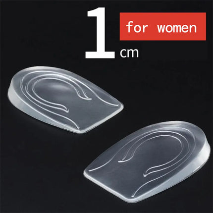 Silicone Gel Height Increase Insole Heel Lifting Inserts Shoe Foot Care Protector Elastic Cushion Arch Support Insert for Unisex