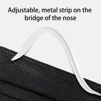 10-500Pcs Adults Mask Disposable individual Separate Package masque noir Anti-dust 3 Layer Ply Filter Black Mouth Face mask