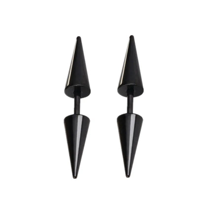 Small Black Punk Stud Earrings For Women Men Boy 2020 New Fashion Zircon Geometry Stainless Steel Jewelry Accessories Earrings
