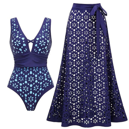 Swimsuit Fluorescent Color Hollow Out Cutout High Sense Swimsuit Two Piece Sets Women