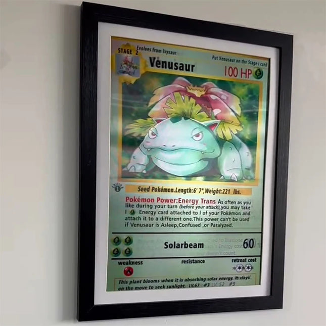 Anime 3D-Wackelbild-Pokémon-Poster Glurak/Turtok/Bisaflor Geburtstagsgeschenke 3D-Flip-Bild Zimmerdekoration Kunst Wohndeko