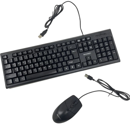 MANMU Office Keyboard And Mouse Combo Set Gaming Wired Mouse For Computer - product image from BSM MART