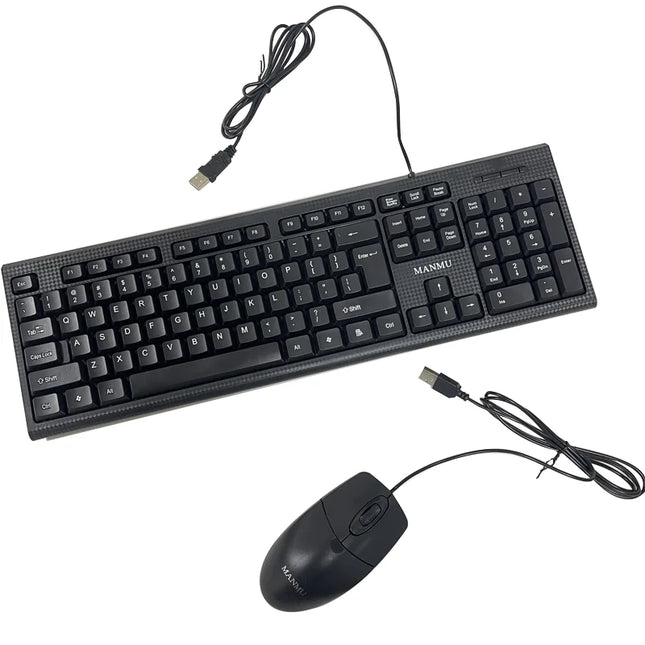 MANMU Office Keyboard And Mouse Combo Set Gaming Wired Mouse For Computer - product image from BSM MART