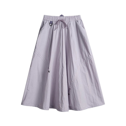 Outdoor Fashion Quick Dry Drawstring Skirt Women City Hiking Streetwear Loose Casual Sport  Y2k Track Cargo Skirts Pants