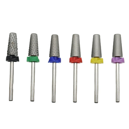 5in1 Cross Tooth Tapered Safety Carbide Nail Drill Bits With Cut Drills Carbide Milling Cutter Remove Gel