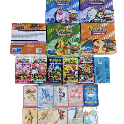 360Pcs Pokemon Card Whole Set MEGA EVOLUTION Ascended Heroes TCG Expansion Booster Box Trade Card 36 Pack Box English Version