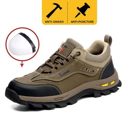New Men's Safety Shoes, Puncture Resistant Work Shoes, Men's Protective Shoes, Wear-Resistant Work Boots Tactical Boots
