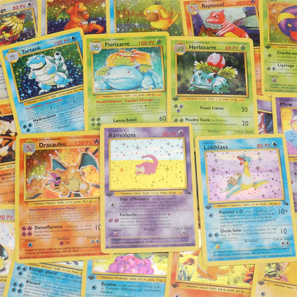 French Version 1996 Year Pokémon card first generation Charizard Pikachu Mewtwo Blastoise Collecting card toys 151Pcs boxed