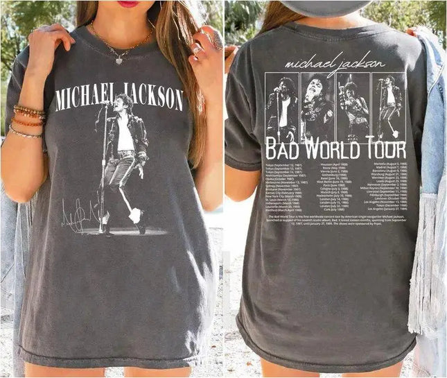 Michael Jackson Modern Redesign T-shirt Men and Women Summer Cotton Y2K Clothing Fashion Round Neck - product image 8