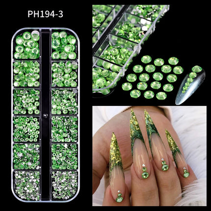 12Grids Mini Caviar Beads Nail Art Decorations Metal Gold/Silver Micro Ball Nail Charms Magnetic Pen 0.5~3mm Ball Nail Jewelry