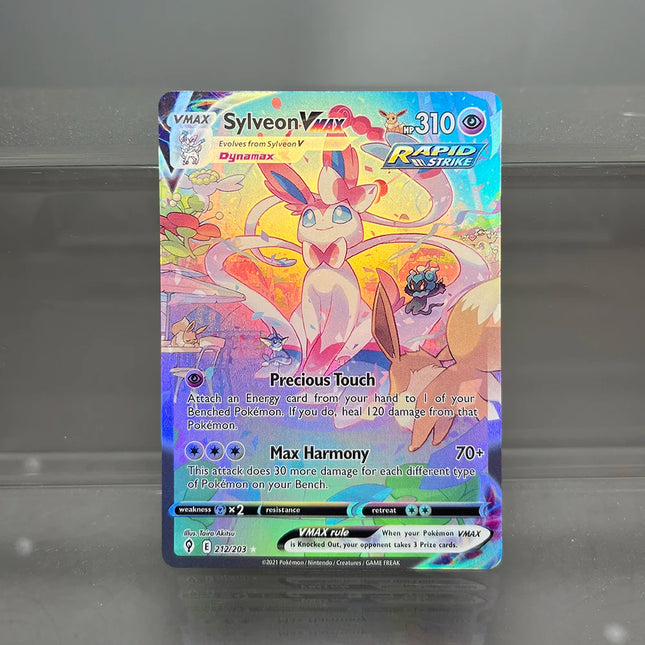 Foil PKM Single Cards Pikachu Charizard EX Bubble Mew Game Rare Collection Cards PTCG Rainbow Proxy Cards