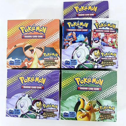 360Pcs Pokemon Card Whole Set MEGA EVOLUTION Ascended Heroes TCG Expansion Booster Box Trade Card 36 Pack Box English Version