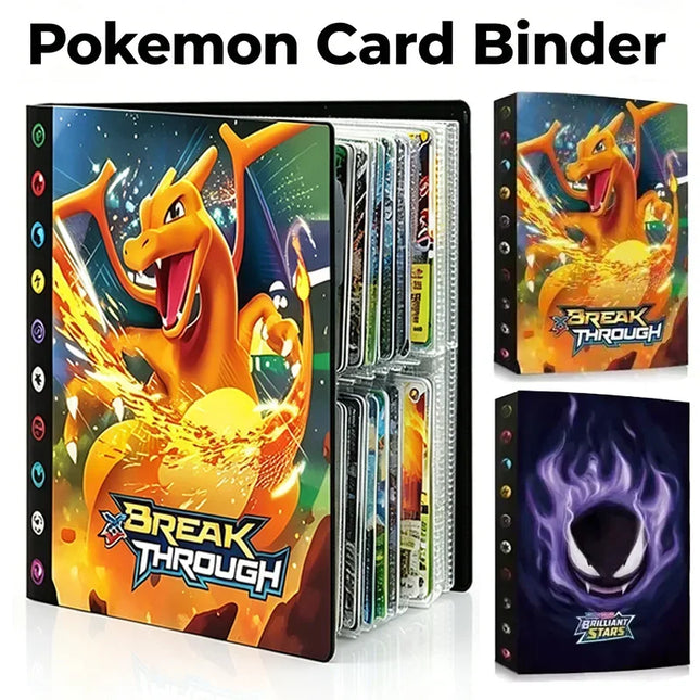 SOFORT LIEFERBAR Pokémon Glurak Karten Album Buch 240 STÜCK Pokémon Spielkarten Album VMAX GX EX Halter Sammelmappe Ordner Kinder Geschenk