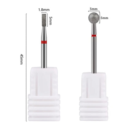 Column Diamond Burr Nail Drill Bits Rotary Russian Cuticle Bit Electric Milling Cutters Manicure Drill Nails Accessories Tool