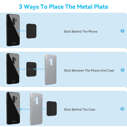 Metal Plate For Car Phone Holder Magnetic Universal Iron Sheet Disk Sticker Mount Mobile Phone Magnet Stand For IPhone