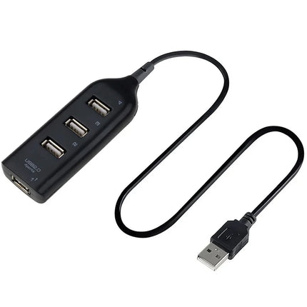 High-Speed Mini USB 2.0 Hub 4-Port with Power Adapter, Powered USB Splitter Multi Port Expander for PC Laptop - product image