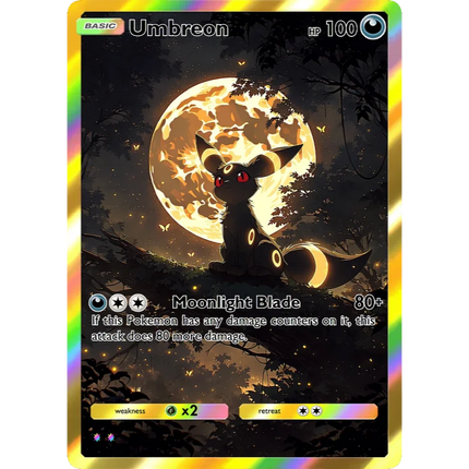 Pokemon Cards Umbreon PTCG Holographic Rare Collection Cards Mewtwo Creativity Game Anime Shining Mewtwo Pokemon Cards Gift