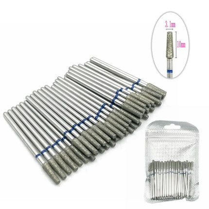 50pcs Diamond Nail Drill Cuticle Clean Bit Set Manicure Electric Cutter Bits Accessories Dead Skin Remove Tool