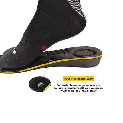 1Pair Height Increase Insoles 2-5cm, Magnet Massage Invisible Lift Cushion Heel Pads for Men Women, Taller Comfort Shoe Inserts