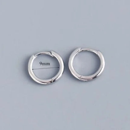 2PCS Tiny Stainless Steel Huggie Small Hoop Earrings For Women Round Circle Punk Unisex Rock Earring Cartilage Piercing Jewelry