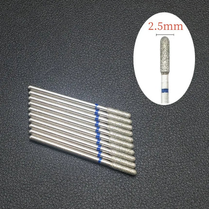 10 Piece Nail Milling Cutter Set Diamond Electric Nail Enhancement Drill Nail Drill Corner Cleaning Drill Burr Accessories Tool