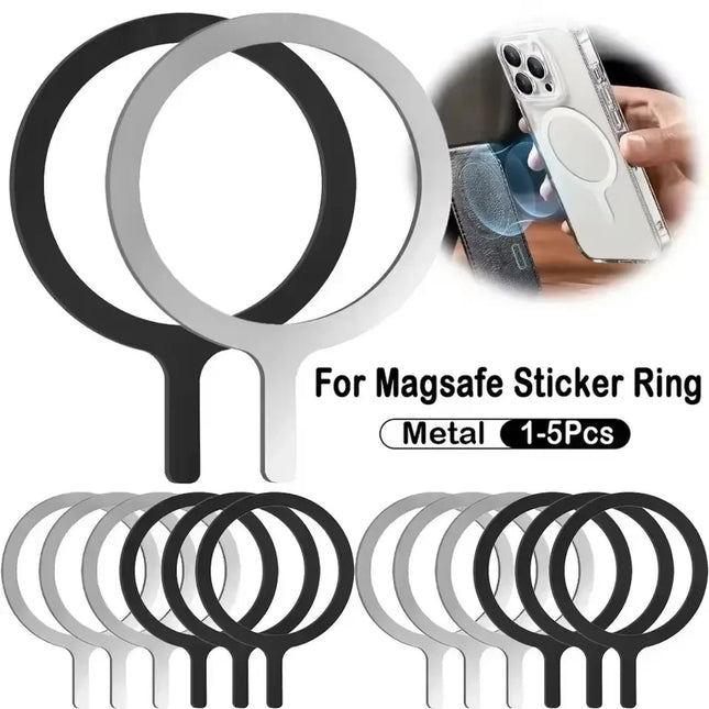 Universeller Magnetaufkleber Magnetischer Adapterring geeignet für Magsafe iPhone kabelloses Laden Handy runder Metallplattenring