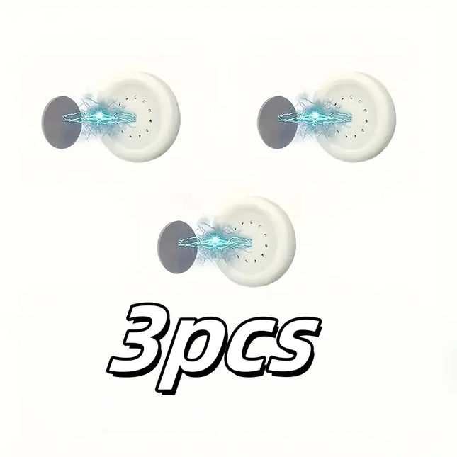 3pcs No Drill Magnetic Remote Holder - Wall Mount for TV/AC/DVD Remotes, White Space-Saving Design - product image from BSM M